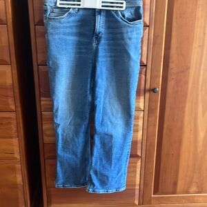 Re/done Jeans size 32 waist, Laguna color, 70s crop boot cut style